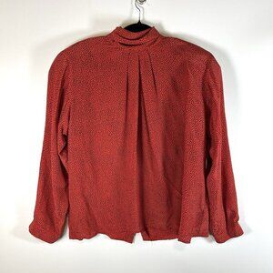 Vintage‎ Christian Dior Seperates Womens Red Polka Dot Silk Top Size 14 Designer